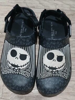 Black Men Size 12 Jack Skellington Slip-On Sandals